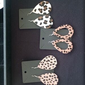 Animal Print Earrings Set